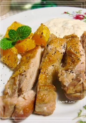 ジューシー☆鶏もも肉オリーブオイルソテー-レシピのメイン写真