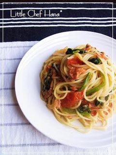 ほうれん草とツナのガーリックパスタ-レシピのメイン写真