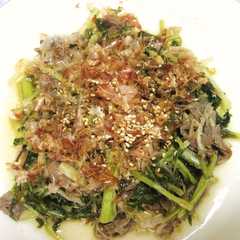 水菜と牛肉の甘辛ゴマ煮　-レシピのメイン写真