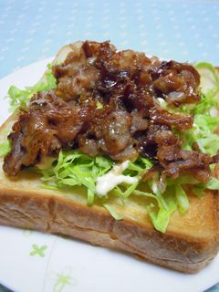 焼肉風キャベツのせトースト✿-レシピのメイン写真