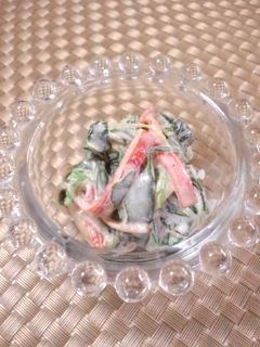 わかめと水菜の胡麻マヨサラダ♪-レシピのメイン写真