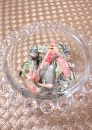 わかめと水菜の胡麻マヨサラダ♪-レシピのメイン写真