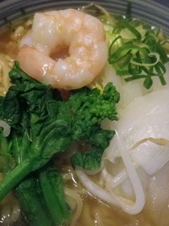 菜の花と海老と新玉ねぎの春ラーメン-レシピのメイン写真