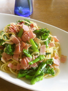 春♡菜の花とベーコンの和風パスタ-レシピのメイン写真
