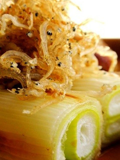 焼き長ネギのちりめん山椒和え。-レシピのメイン写真
