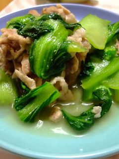 チンゲン菜と豚肉のうまうま炒め♪-レシピのメイン写真