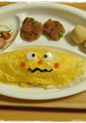 1歳児用◆カレーパンマンオムライス-レシピのメイン写真