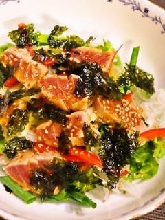 マグロの韓国風サラダ-レシピのメイン写真