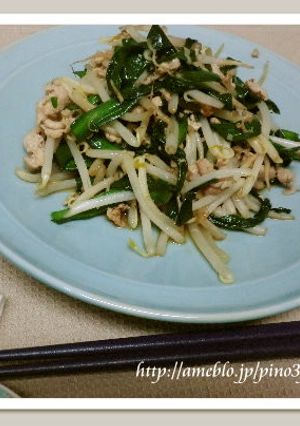 5分で出来るニラとモヤシの炒めもの-レシピのメイン写真