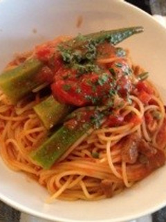 オクラとトマトのパスタ-レシピのメイン写真