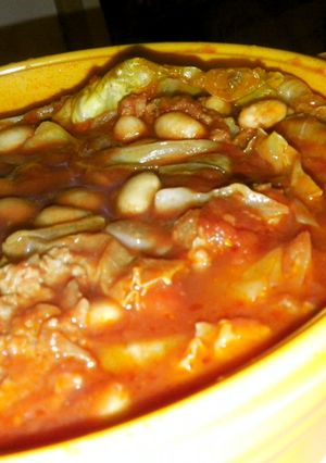 シリコンスチーマーでキャベツ挽肉トマト煮-レシピのメイン写真