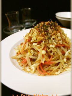 レンジで簡単♪もやしのやきそば風サラダ-レシピのメイン写真