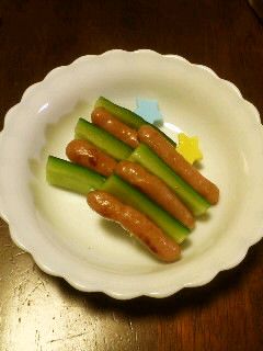 お弁当に♪ポークビッツ&きゅうり-レシピのメイン写真