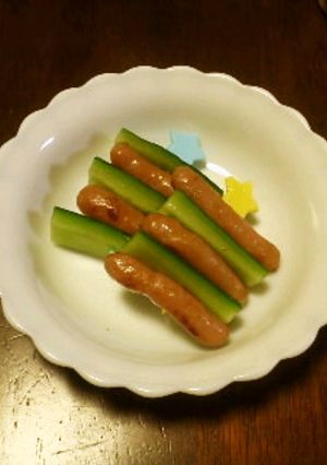 お弁当に♪ポークビッツ＆きゅうり-レシピのメイン写真