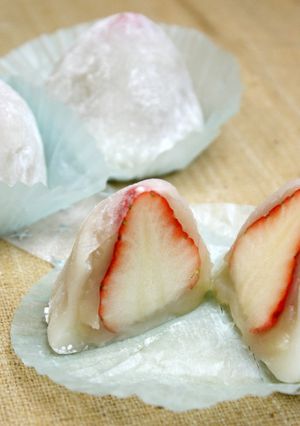 レンジでも蒸し器でもOK!簡単いちご大福-レシピのメイン写真