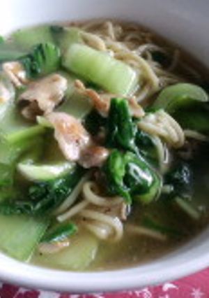 簡単❤青梗菜と豚肉のあんかけラーメン-レシピのメイン写真