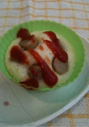 食べたらアメリカンドッグ☆簡単蒸しパン-レシピのメイン写真