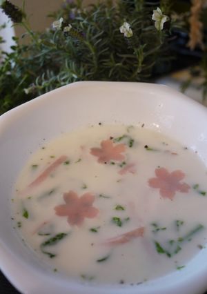 菜の花とハムの 春色ミルクスープ❀-レシピのメイン写真