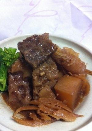 超簡単...牛バラ肉の酢味噌煮-レシピのメイン写真