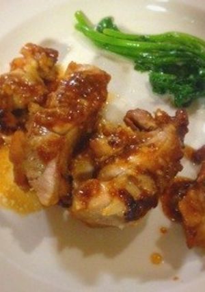 鶏肉と春菊の塩麹ソテー-レシピのメイン写真