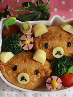 いなり寿司でクマさん♪-レシピのメイン写真