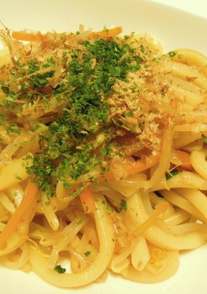 お肉不要！乾物と野菜の焼きうどん-レシピのメイン写真