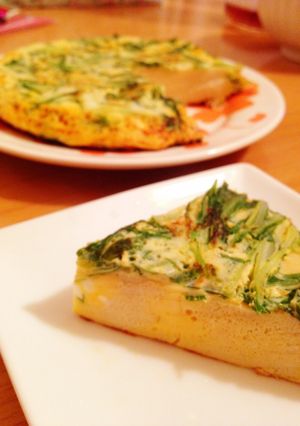 高野豆腐と水菜のオムレツ-レシピのメイン写真