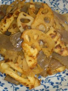 こんにゃく&蓮根&竹輪のピリ辛炒め-レシピのメイン写真