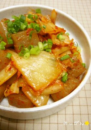 こんにゃくとキムチの炒めもの-レシピのメイン写真