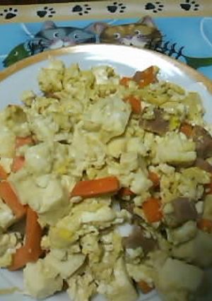 おいしいポークタマゴ豆腐チャンプルー！-レシピのメイン写真
