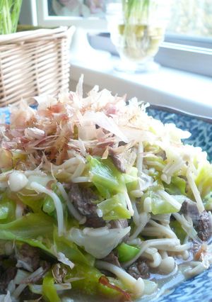 キャベツえのき豚肉塩麹さっぱり炒め-レシピのメイン写真