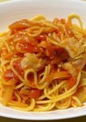 絶品！！ベーコンのトマトソースパスタ-レシピのメイン写真