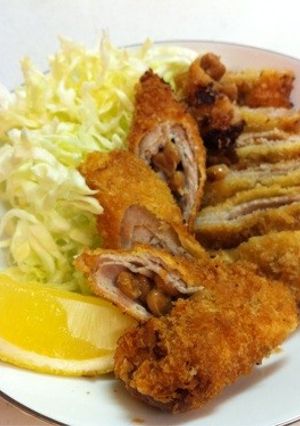 変わりトンカツ2種（梅、納豆）-レシピのメイン写真