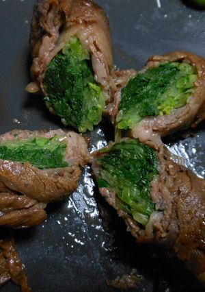 お弁当にぴったり…「水菜の牛肉巻き」-レシピのメイン写真