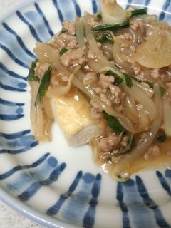 にら&もやしあんかけ豆腐ステーキ-レシピのメイン写真