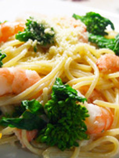 エビと菜の花の塩麹クリームパスタ-レシピのメイン写真