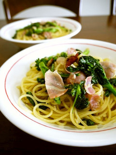 菜の花とベーコンのペペロンチーノ♪-レシピのメイン写真