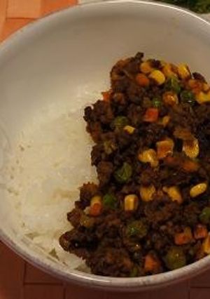 ミックスベジタブルのドライカレー丼-レシピのメイン写真