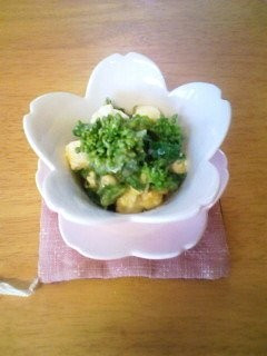 菜の花とクリームチーズの辛子酢味噌和え-レシピのメイン写真