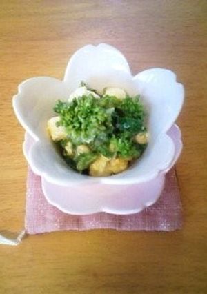 菜の花とクリームチーズの辛子酢味噌和え-レシピのメイン写真