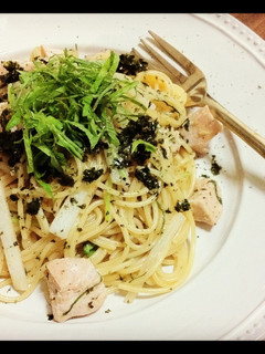 長いもとしそのわさび醤油パスタ-レシピのメイン写真