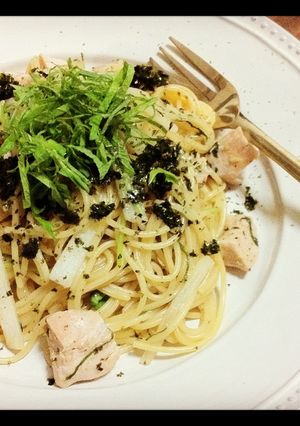 長いもとしそのわさび醤油パスタ-レシピのメイン写真
