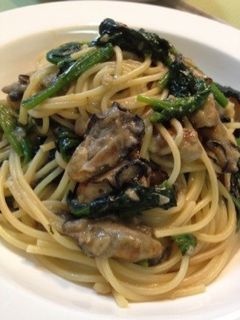 牡蠣とほうれん草のパスタ♫-レシピのメイン写真