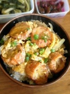 じゅわっ、宮城県の油麩丼~親子風~-レシピのメイン写真