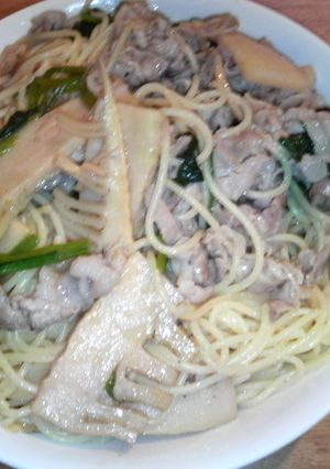 豚肉と筍のソイソースパスタ-レシピのメイン写真