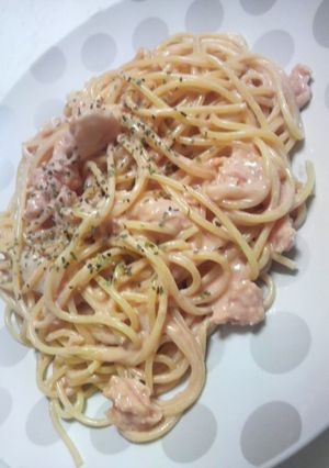 なんちゃって♪海老トマトクリームパスタ-レシピのメイン写真