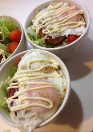 イシイのハンバーグで簡単ロコモコ-レシピのメイン写真