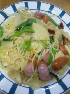 ★筍と小松菜のペペロンチーノ★-レシピのメイン写真