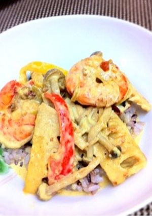 くせになる☆えび&たけのこの白カレー-レシピのメイン写真