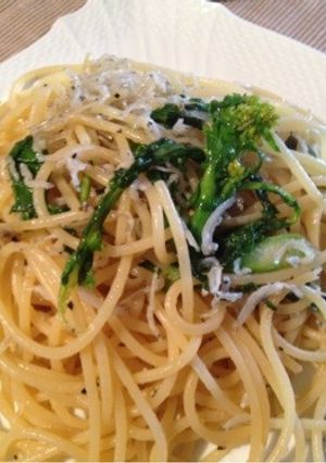 カリカリ食感！じゃこと菜の花パスタ-レシピのメイン写真